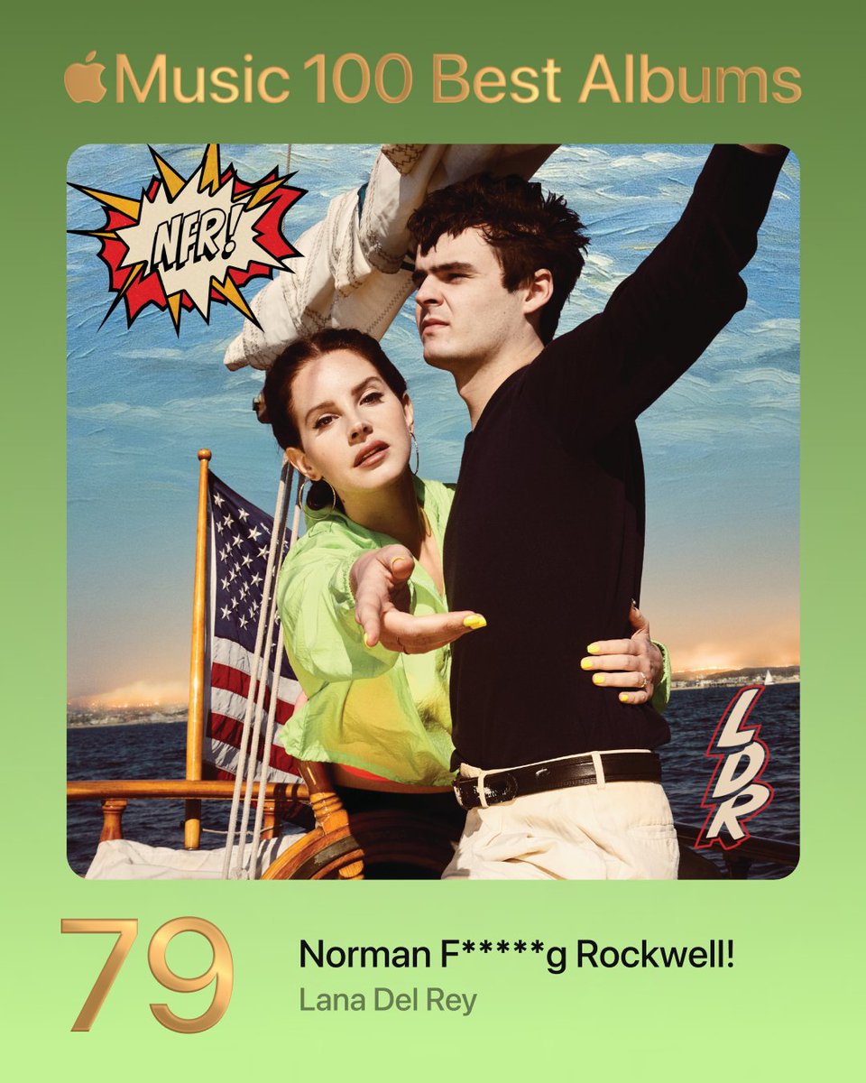AppleMusic's tweet photo. 79. Norman F*****g Rockwell! - Lana Del Rey

#100BestAlbums https://t.co/b1YYPf2jM0