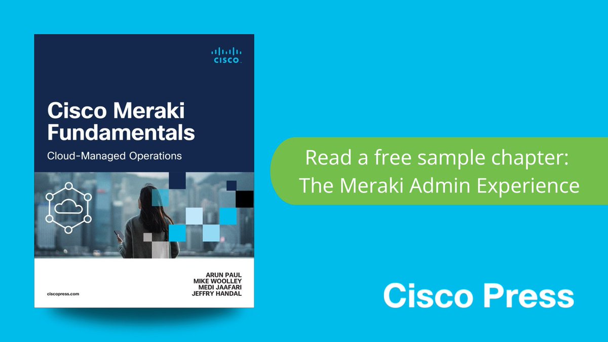 Over the years, the #CiscoMeraki platform has expanded beyond just traditional networking. Learn how to visualize your cloud-managed operations using the Meraki Dashboard. Read the full chapter at ptgmedia.pearsoncmg.com/images/9780138… + Get free U.S. shipping: ciscopress.com/store/cisco-me…