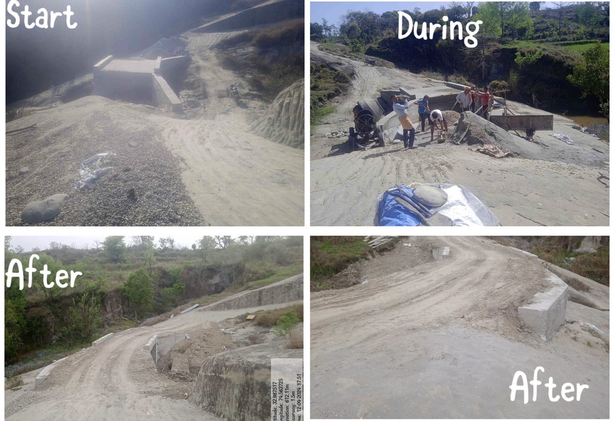 Construction/Repair /maintenance of T road at Paya,ward no 7,Pyt Majoor under MGNREGA & Distt Capex.This asset now provides Motorable road connectivity to a habitation of around 30HHs with an approx population of 150. @listenshahid @dmjammuofficial @jkrddpr @VikasSharma_KAS