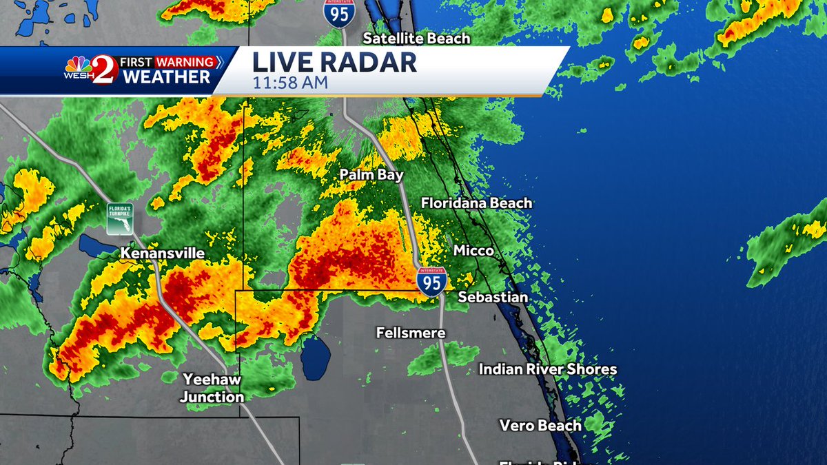 Strong storm impacting Brevard, Indian River.