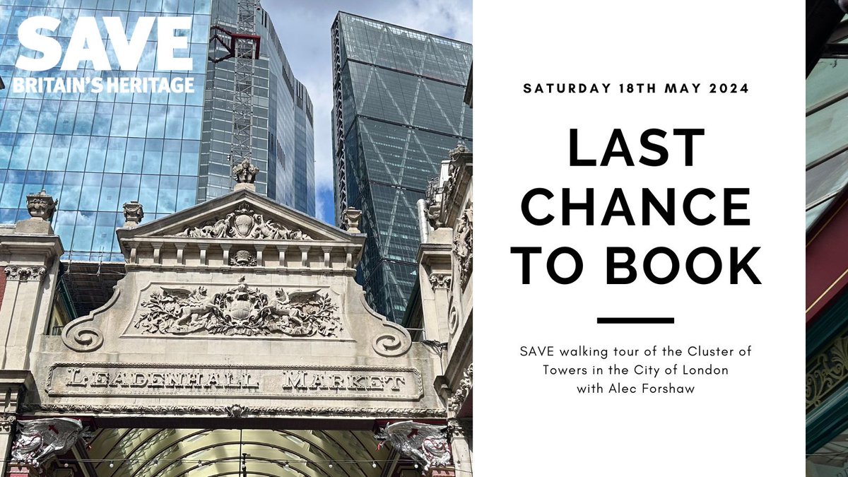 ⏰ Last chance to book ⏰your place on this Saturday's walking tour 🚶‍♀️🚶🚶‍♂️with Alec Forshaw BOOK HERE: bit.ly/4dKvXGP!