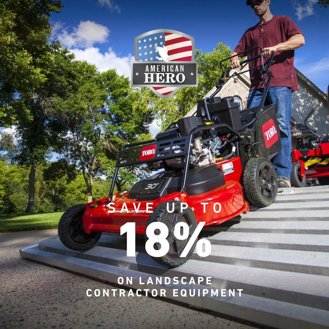 Are you a landscape contractor AND a current or former military member or first responder? Head to toro.biz/6014jTvwE or visit your local Toro dealer to learn more. #Horizon360 #ToroEquipment