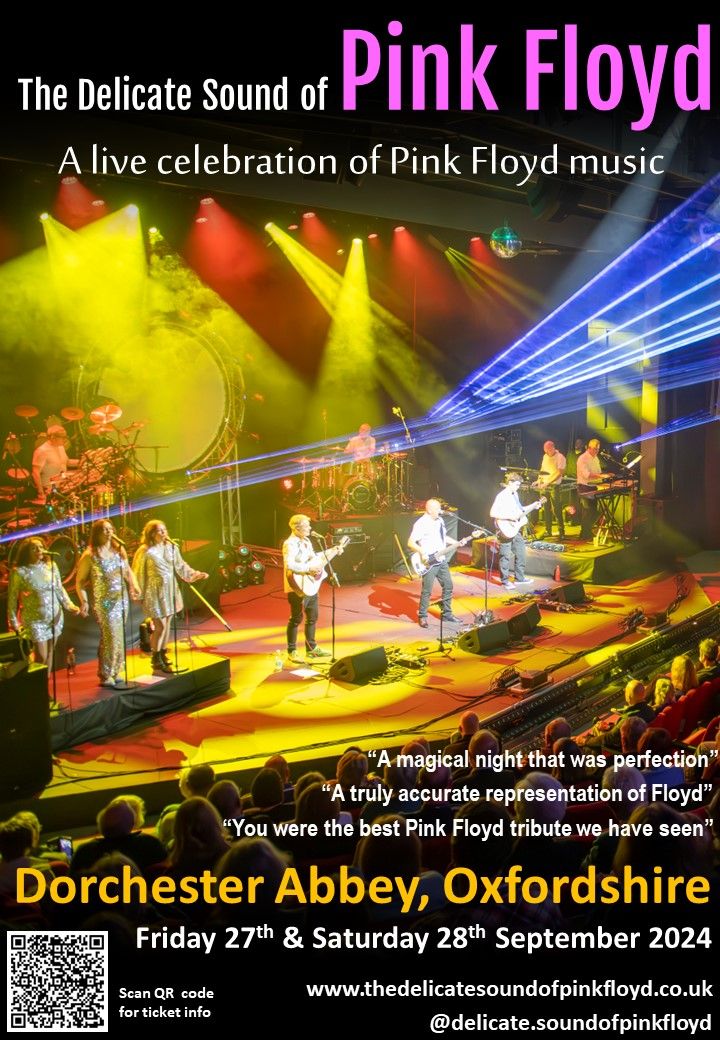 Just Booked! The Delicate Sound of Pink Floyd comes to #DorchesterAbbeyEvents this Sept for two dates only! Presale tickets go live 01 June buff.ly/3QNRQLj #Pinkfloyd #Pinkfloydtribute #Oxfordshireevents #Music