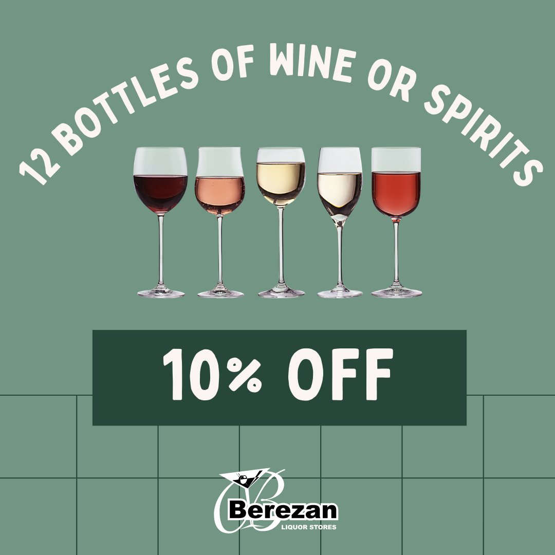 Mix and match 12 bottles of wine or spirits and get 10% off your order! ✨️ There's no better way to stock up on your favourite drinks while saving big! ⁠
⁠
#mixandmatch #stockup #liquorstore