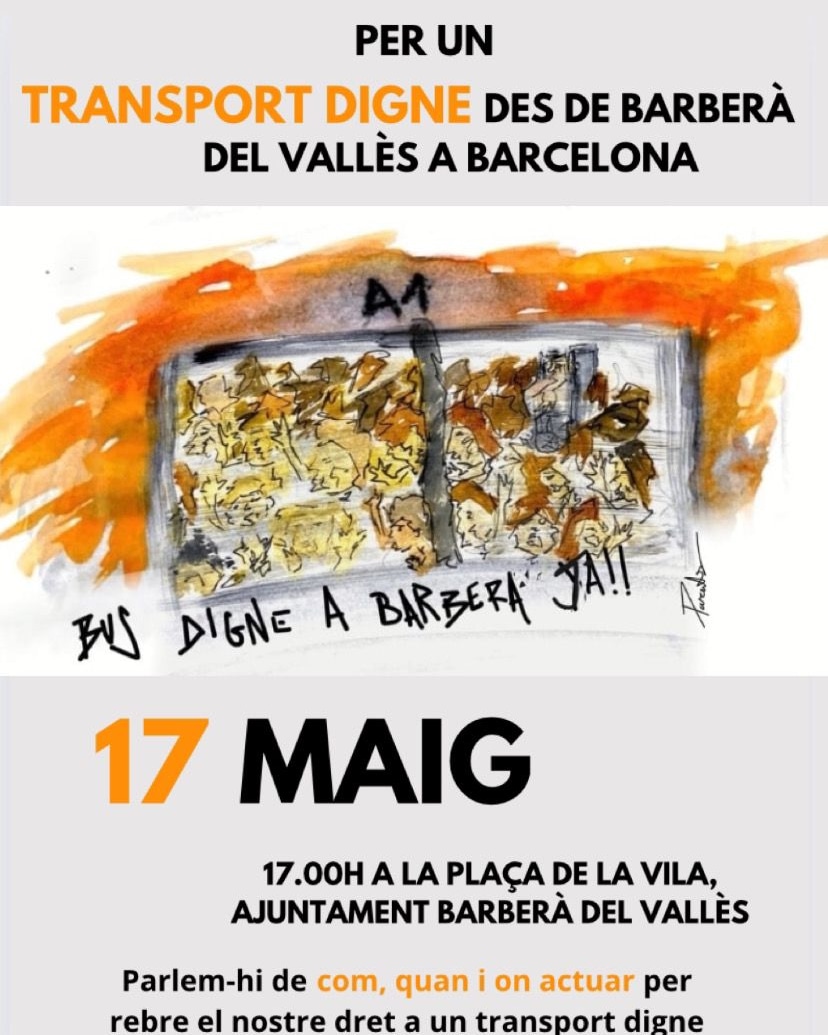 Ha llegado el momento de hablar menos y quejarse. Ahora toca actuar. Pero para eso te necesitamos. Próximo viernes a las 5 de la tarde te esperamos en la plaça de la vila.