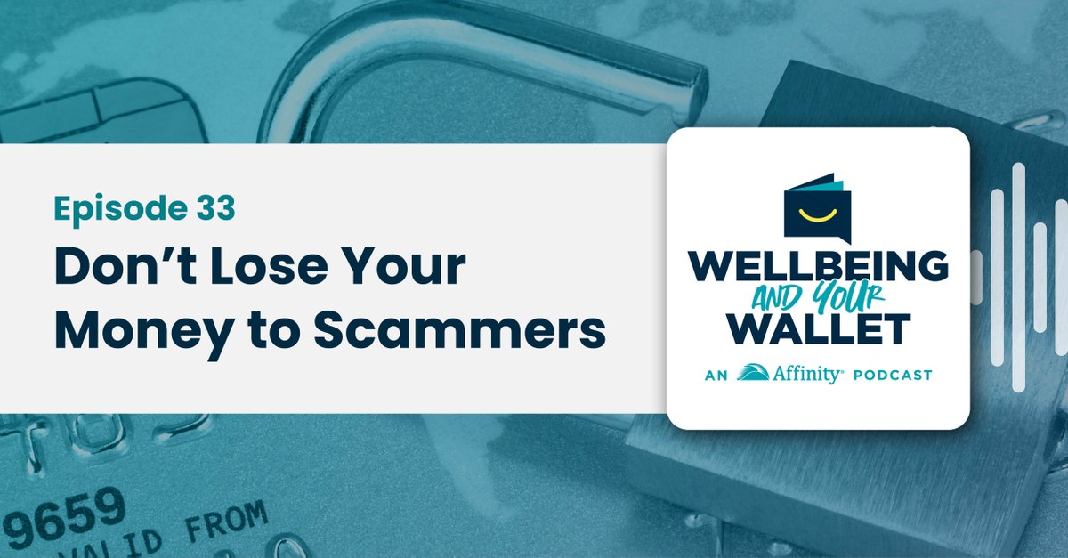 Stay vigilant and keep your finances secure! Tune into “Wellbeing and Your Wallet: Don't Lose Your Money to Scammers,' to learn tips and strategies to keep your money safe: bit.ly/44UeeXP

#FinancialWellbeing #ScamPrevention #AffinityFCU #FinanceTips #FinancialWellness
