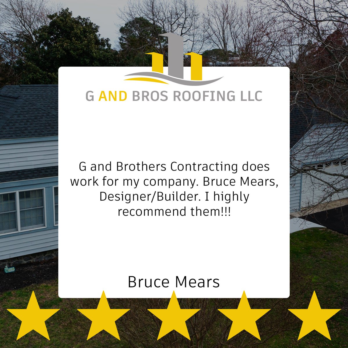 Thank you so much Bruce for leaving a review! We've always enjoyed working with you.

=====

#MarylandRoofing #roofing #roof #roofer #contractor #roofingcontractor #roofers #freeinspection #newroof #roofinglife #gutters #marylandroof #winddamage #stormdamage #insuranceclaims