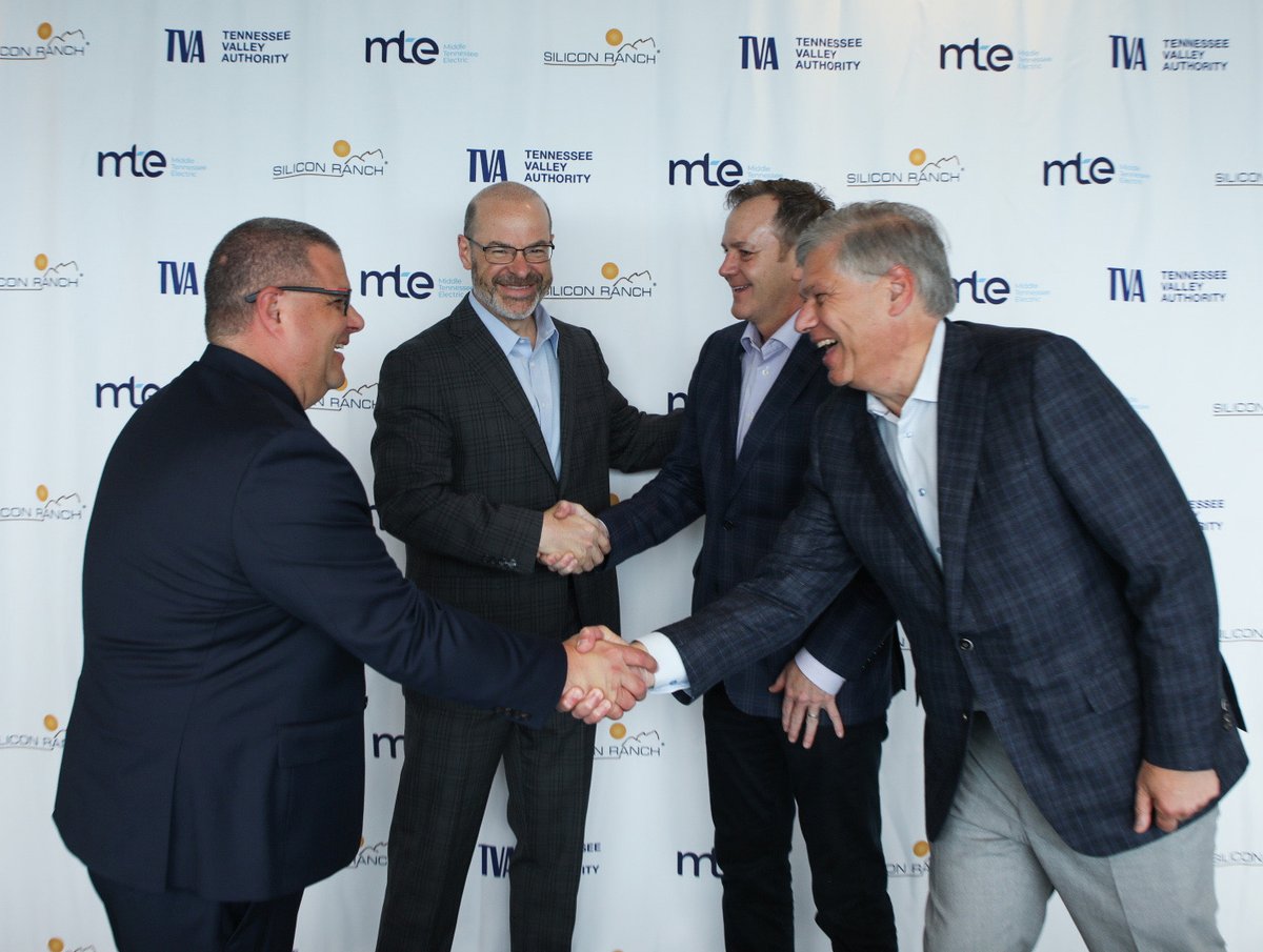 Announcing a landmark agreement with <a href="/SiliconRanchCo/">Silicon Ranch</a> to partner on the 110-megawatt Copeland Solar Farm, which will be the largest solar facility to serve a local power company directly in the Tennessee Valley. Read more: siliconranch.com/stories/silico…
