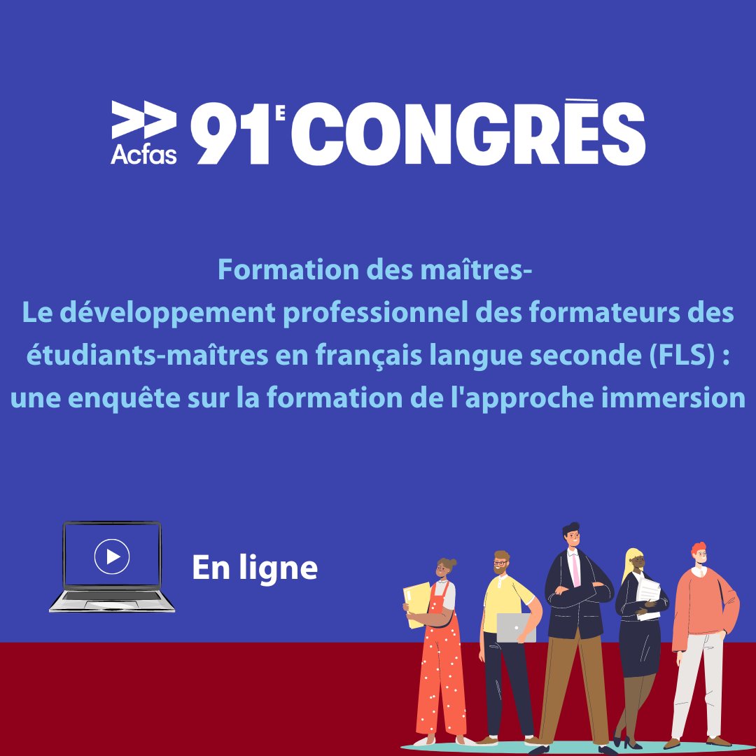 💻Visionnez cette vidéo « Le développement professionnel des formateurs des étudiants-maîtres en français langue seconde (FLS) : une enquête sur la formation de l'approche immersion », en suivant ce lien ➡️ bit.ly/3WETAKR Cette vidéo est déjà disponible.