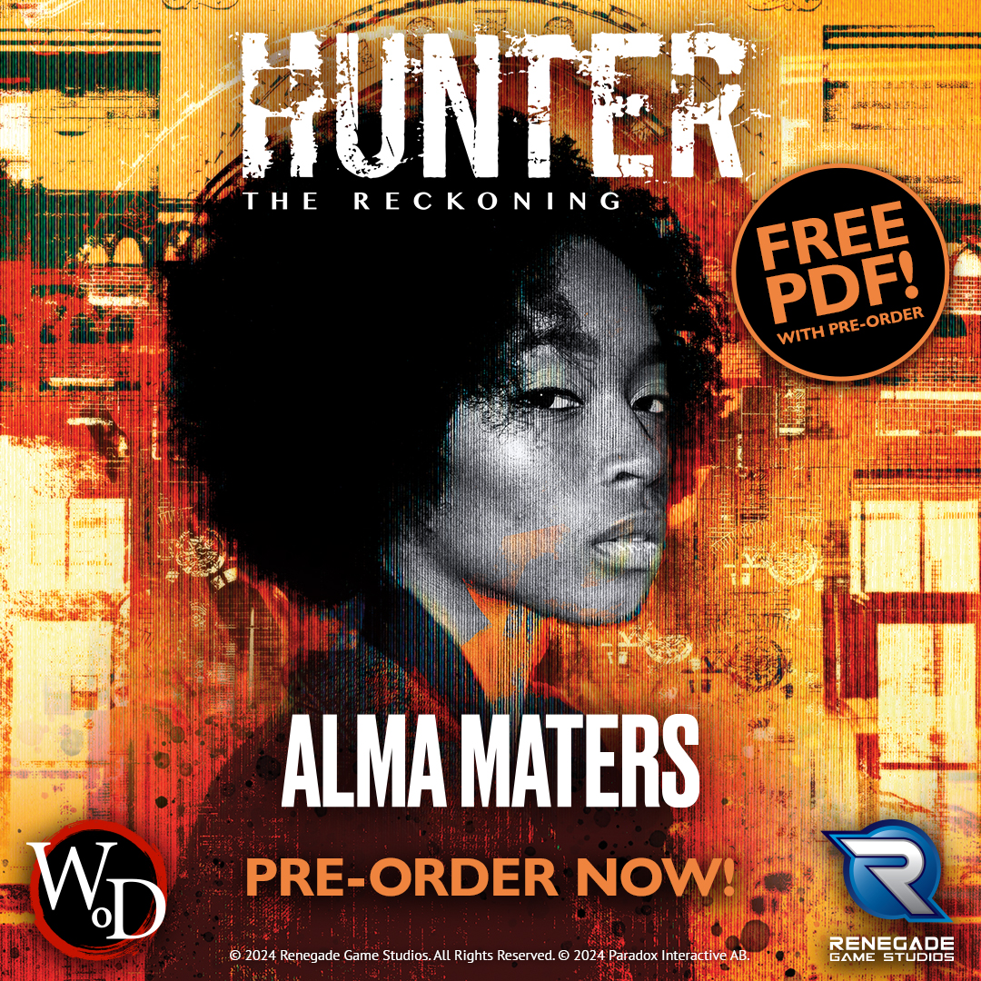 Explore history, mystery, & secrets in the new Alma Maters Sourcebook for the Hunter: The Reckoning Roleplaying Game 🔍 Pre-Order Here 👉 brnw.ch/21wJObT