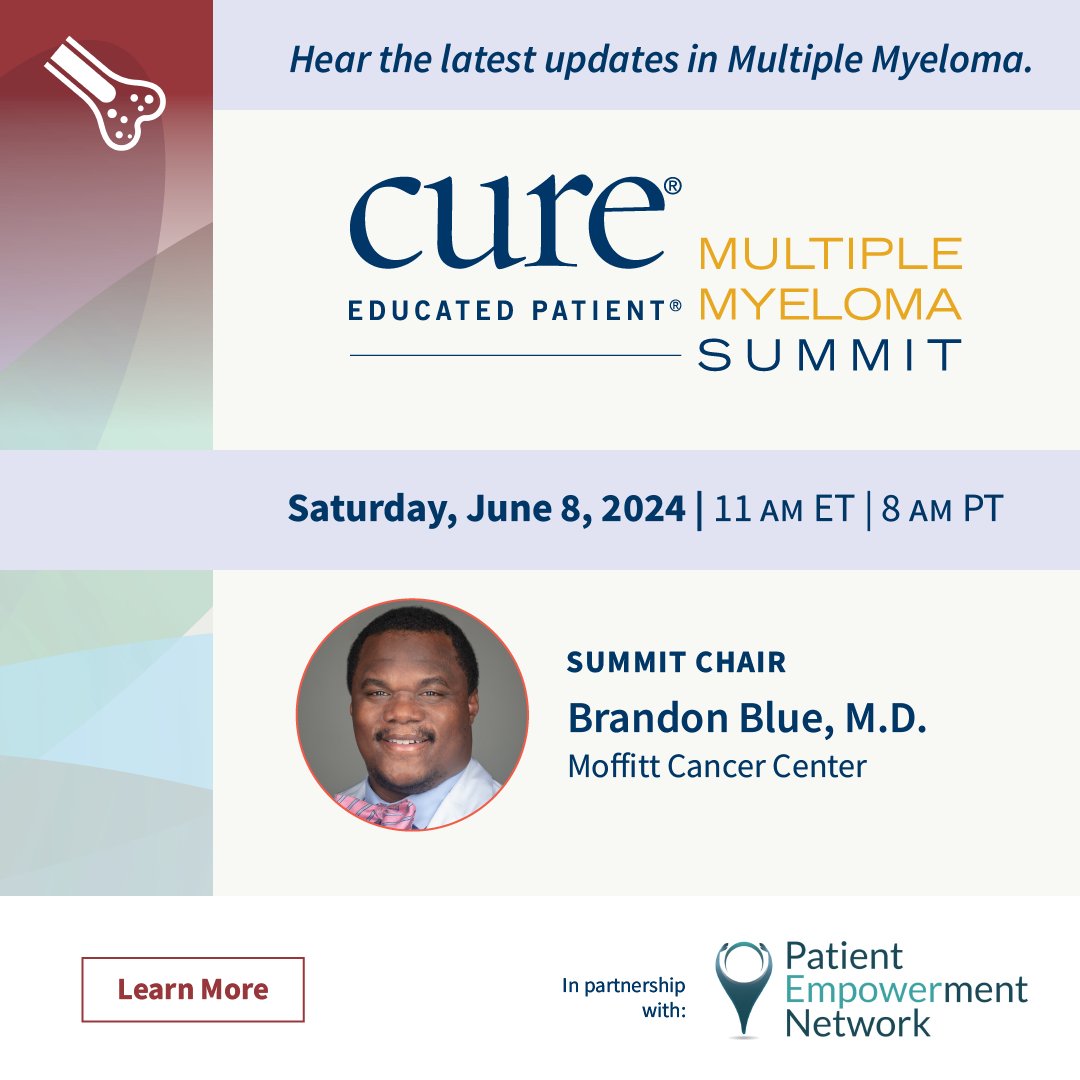 Reserve your virtual seat for the @cure_today Educated Patient® Multiple Myeloma Summit on June 8! Gain the opportunity to learn from expert physicians and network online with other patients and survivors. ow.ly/uLRq50RnjzJ #educatedpatient #multiplemyeloma
