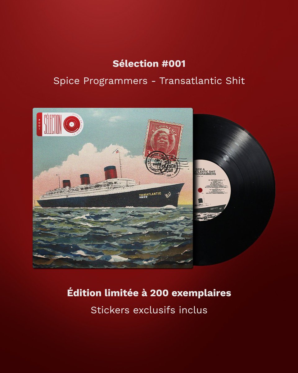 eskemusique's tweet image. 🚨LES PRÉCOMMANDES SONT OUVERTES !

SÉLECTION #001
📀 Spice Programmers - Transatlantic Shit

Notre 1er vinyle. Drop limité à 200 exemplaires.

🔗 Lien : spiceprogrammers.bandcamp.com/merch