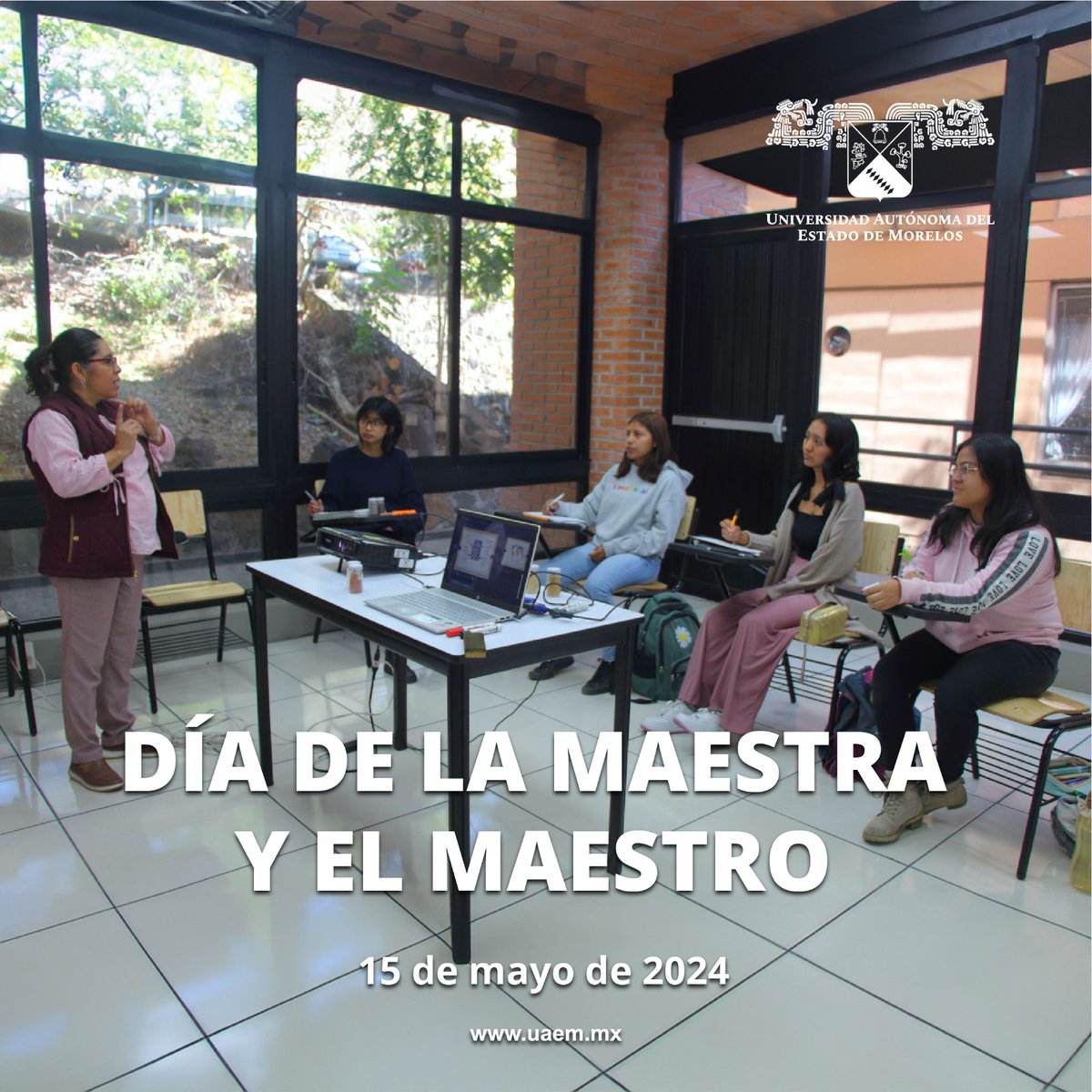 La Universidad Autónoma del Estado de Morelos #UAEM expresa su más amplia felicitación y reconocimiento a quienes trabajan con sentido de transformar, innovar y consolidar la práctica docente. ¡Feliz #DíadelaMaestrayelMaestro! #SomosUAEM