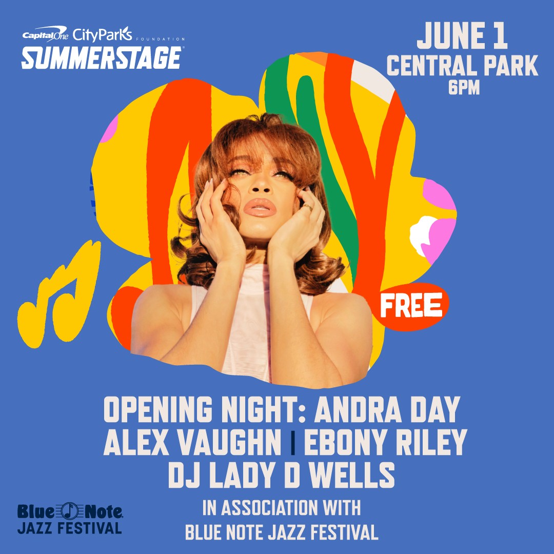 Save the date for our FREE opening night! GRAMMY-winner @AndraDayMusic will be joined by the amazing @alexvaughn and Ebony Riley in Central Park on June 1. This show is first come, first served - no tickets are needed. We can’t wait to welcome you back and hope to see you there!