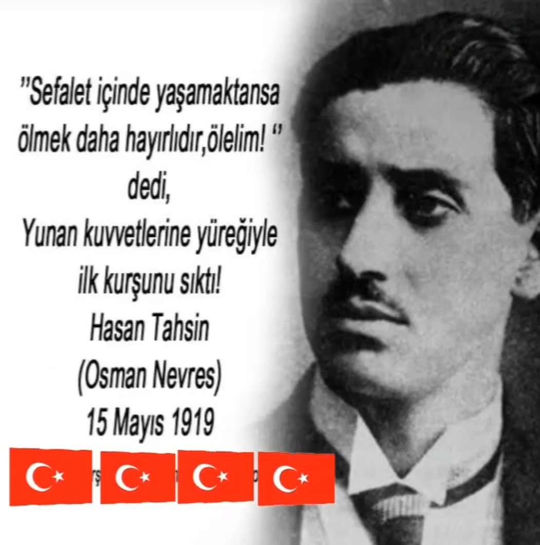 İzmir'in işgalinde Yunana ilk kurşunu sıkan gazeteci #HasanTahsin'i Saygıyla anıyoruz.🥀 15 Mayıs 1919