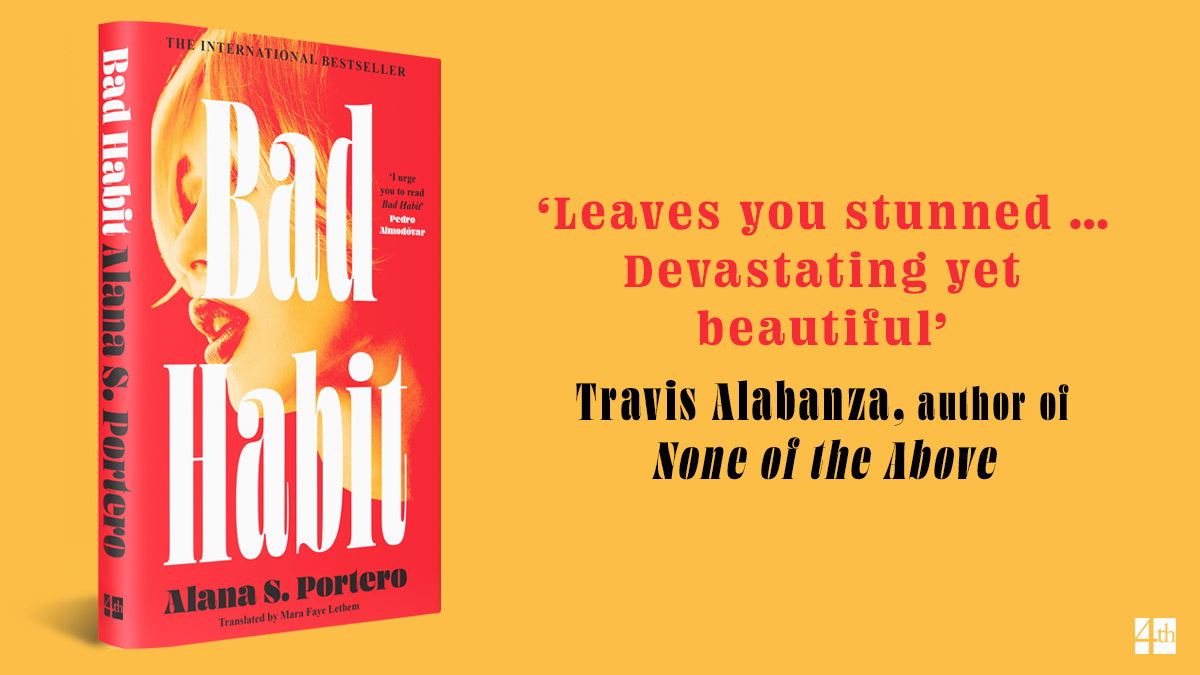 More beautiful praise for BAD HABIT by @VelvetMolotov, this time from wonderful @TravisAlabanza! Blistering and compassionate, BAD HABIT deftly illuminates the ties between gender and class, the search for identity, and the power of chosen family. Out 23rd May.