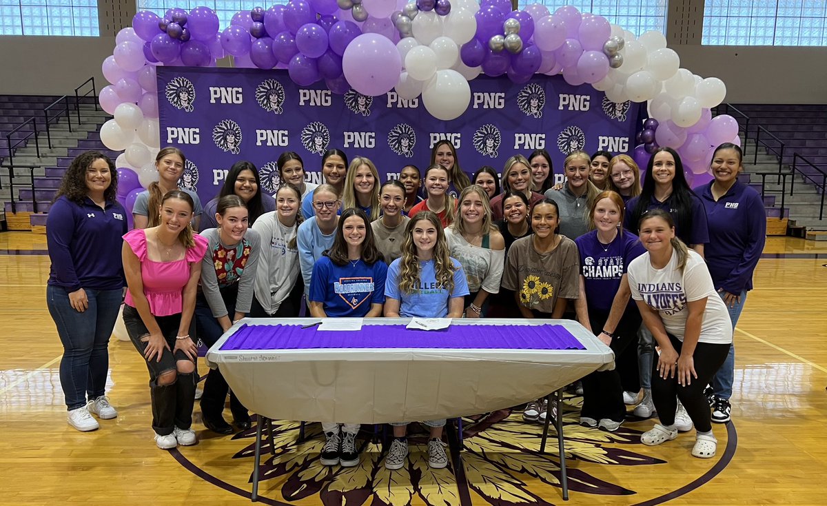 Congratulations to Katherine Page and Lauren Cathey signing to play at the next level! Katherine Page will be playing at Angelina Junior College and Lauren Cathey will be playing at John Melvin👏🏼 We are so proud of you guys 💜