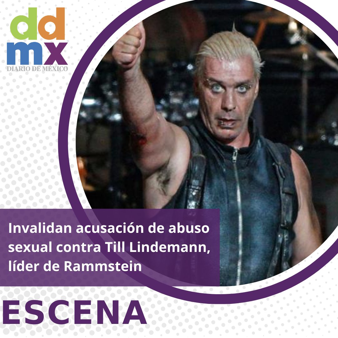 #Escena | Una acusación de abuso sexual contra Till Lindemann, líder de #Rammstein, se desvanece según abogados tras nuevas pruebas presentadas  
diariodemexico.com/escena/invalid…