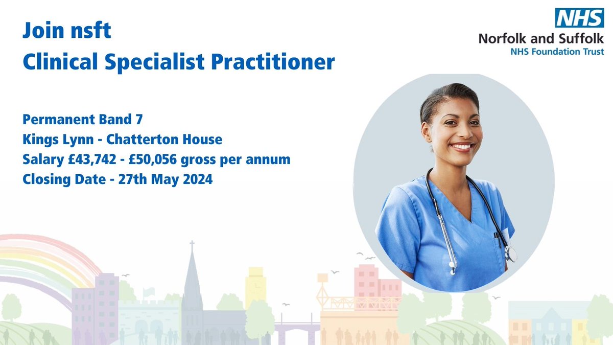 A fantastic opportunity for a registered Mental Health Nurse, occupational therapist or social worker looking to progress their career as a clinical specialty practitioner. 

nsft.nhs.uk/apply-now/#!/j…
 #OccupationalTherapist #SocialWorker #MentalHealthNurse