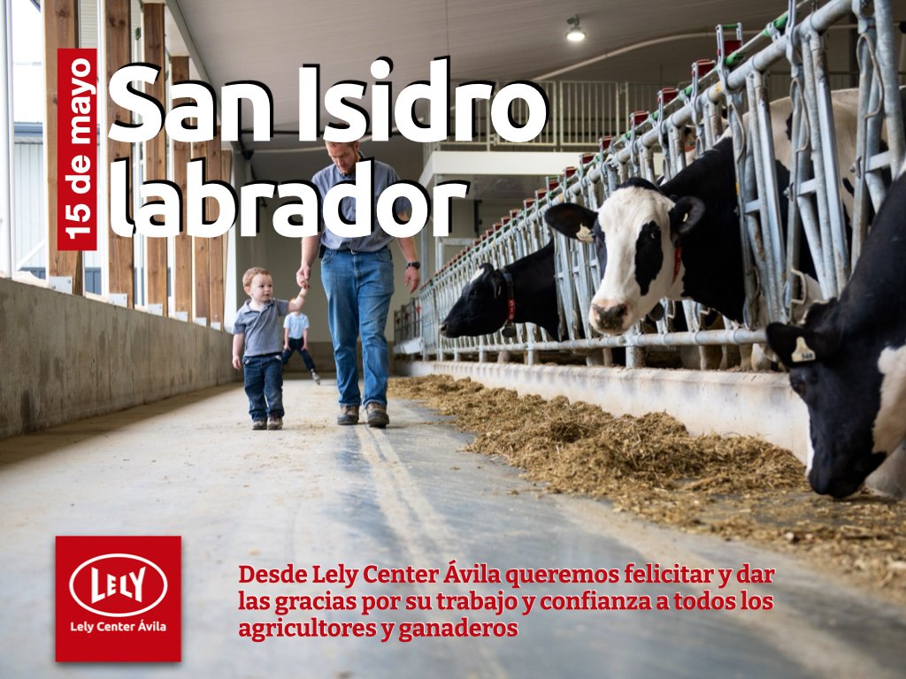 AvilaLely's tweet photo. Desde Lely Center Ávila queremos felicitar y dar las gracias por su trabajo y confianza a todos los agricultores y ganaderos

#SanIsidro #SomosGanaderos #Lely #Agricultores #Ganaderos https://t.co/XUpjk7nsYo