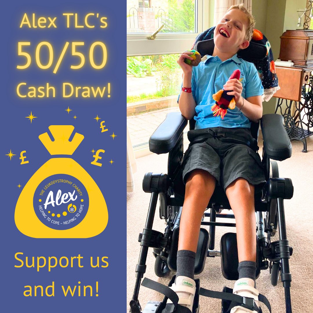 Enter our 50/50 #CashDraw, and you can be in with a chance of winning a #CashPrize each month! Just £12 gives you 12 chances to win for the next year! Sign up now: alextlc.org/donate/5050-ca… #alextlc #helptocope #helptohope #charitydraw #win