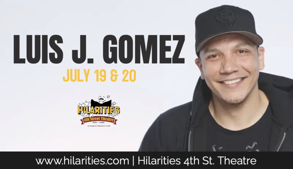 🚨JUST ANNOUNCED🚨 @luisjgomez will be at Pickwick & Frolic July 19 & 20! 🎟: hilarities.com/events/94437