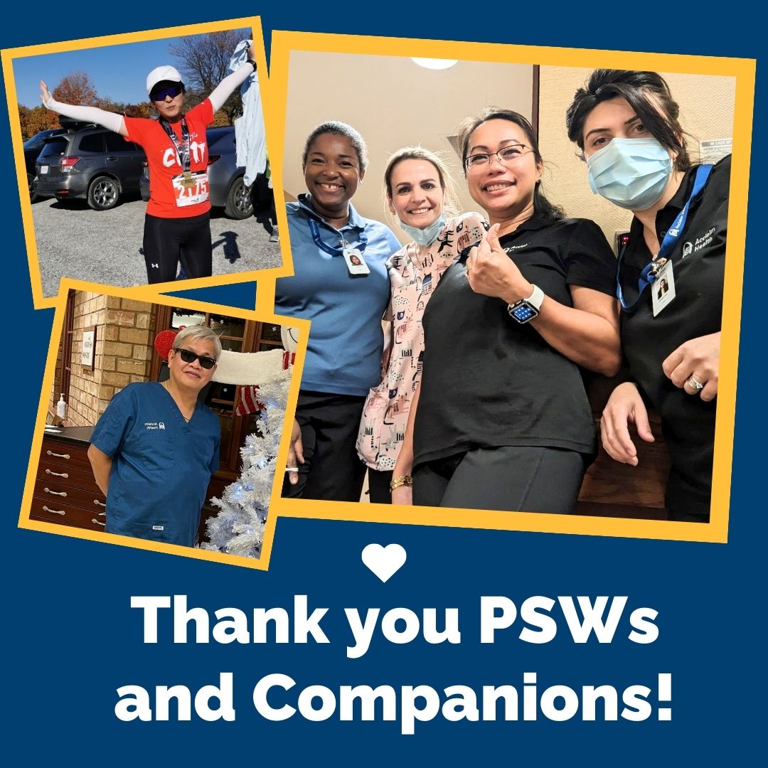 It's PSW and Companion Week! We'd like to express our unwavering gratitude for all of our incredible PSWs and Companions, who routinely use their hearts and minds to help people live more fulfilling lives. Thank you for everything! #PSWWeek #Thankyou