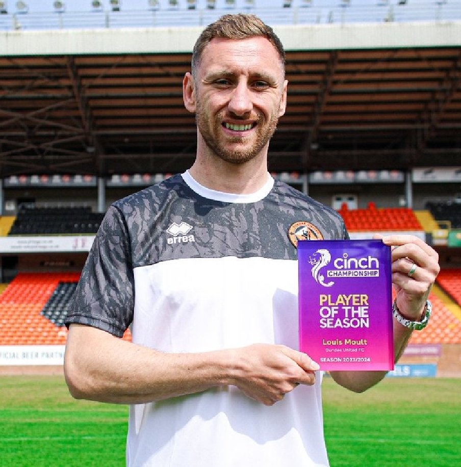 Louis Moult has been named Scottish Championship player of the season for 2023/2024. 

Well deserved Louis 🙌🧡

#DUFC
