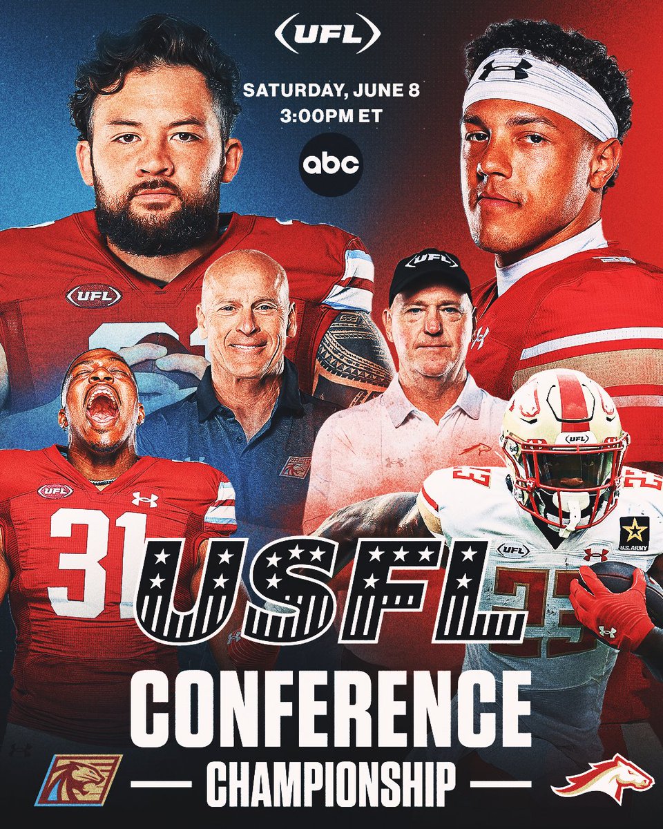 The USFL Conference Championship 🏆 Saturday, June 8th at 3pm ET/2pm CT on @ABCNetwork 📺