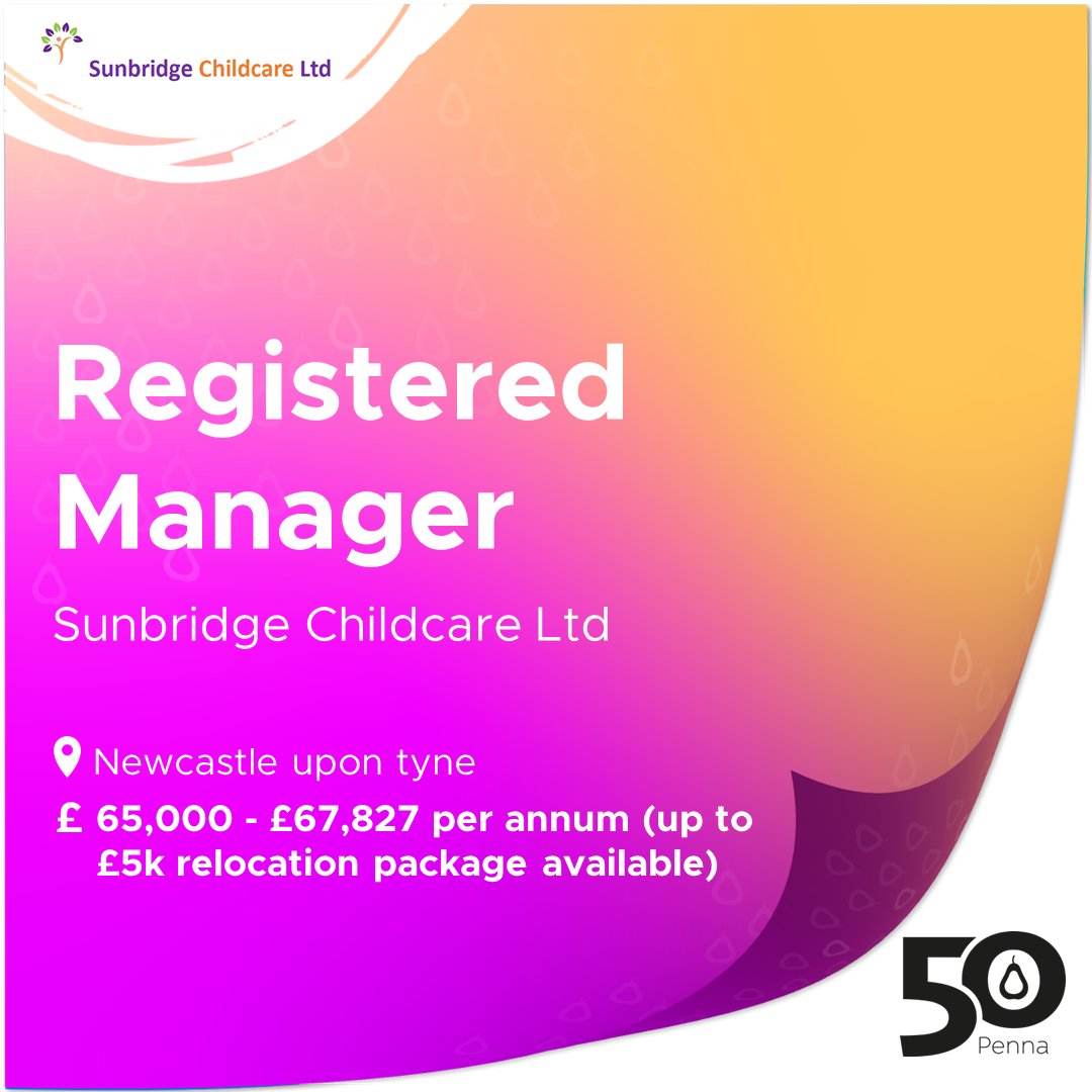 Offering top-quality care for 11-18-year-olds with emotional and behavioural difficulties, Sunbridge Childcare is seeking an experienced Registered Manager to build a new 4-bed EBD home.

Create a family atmosphere for children and staff - learn more >> sourcing.penna.com/clients/sunbri…