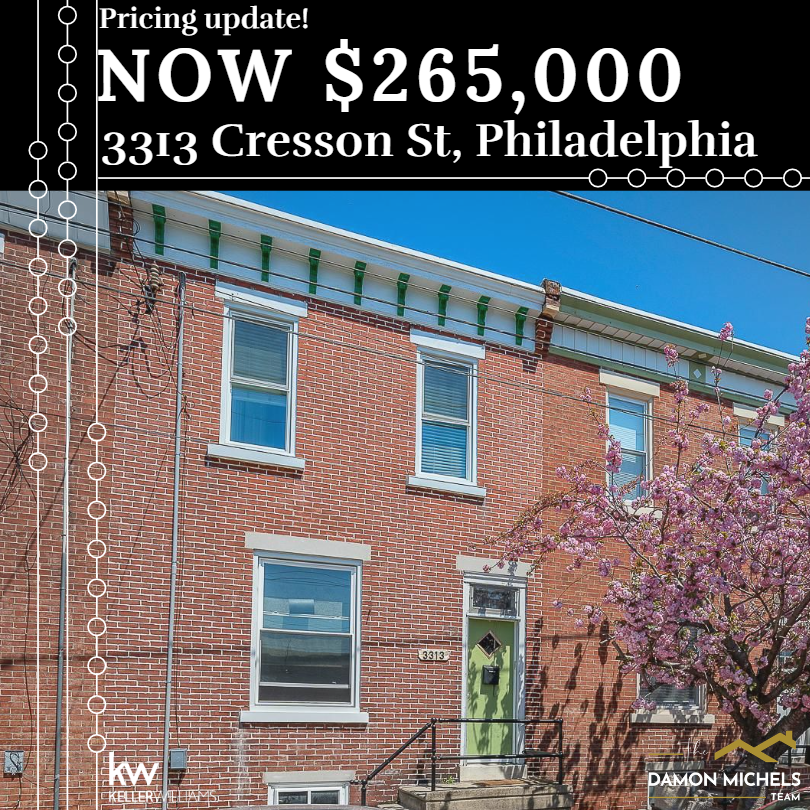 🚨 Exciting news! 🚨 The price has been improved for 3313 Cresson St, Philadelphia! Don't miss out on this incredible opportunity. Contact us for more information or to schedule a viewing.
#PriceImprovement #RealEstate #Philadelphia #KWMainLine #TheDamonMichelsTeam