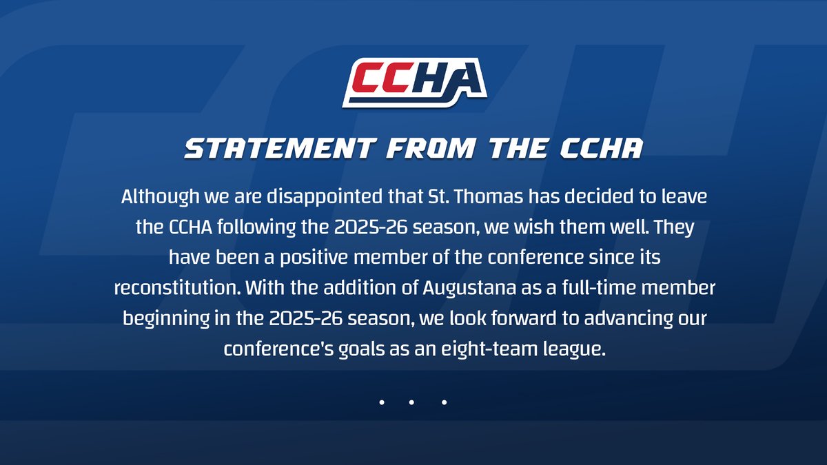 Statement regarding St. Thomas exiting the conference following the 2025-26 season.