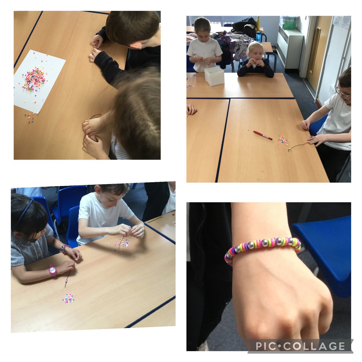 In well being club tonight, we made our own friendships bracelets. It was lovely to concentrate on making something beautiful. #TPA #wellbeingwednesday