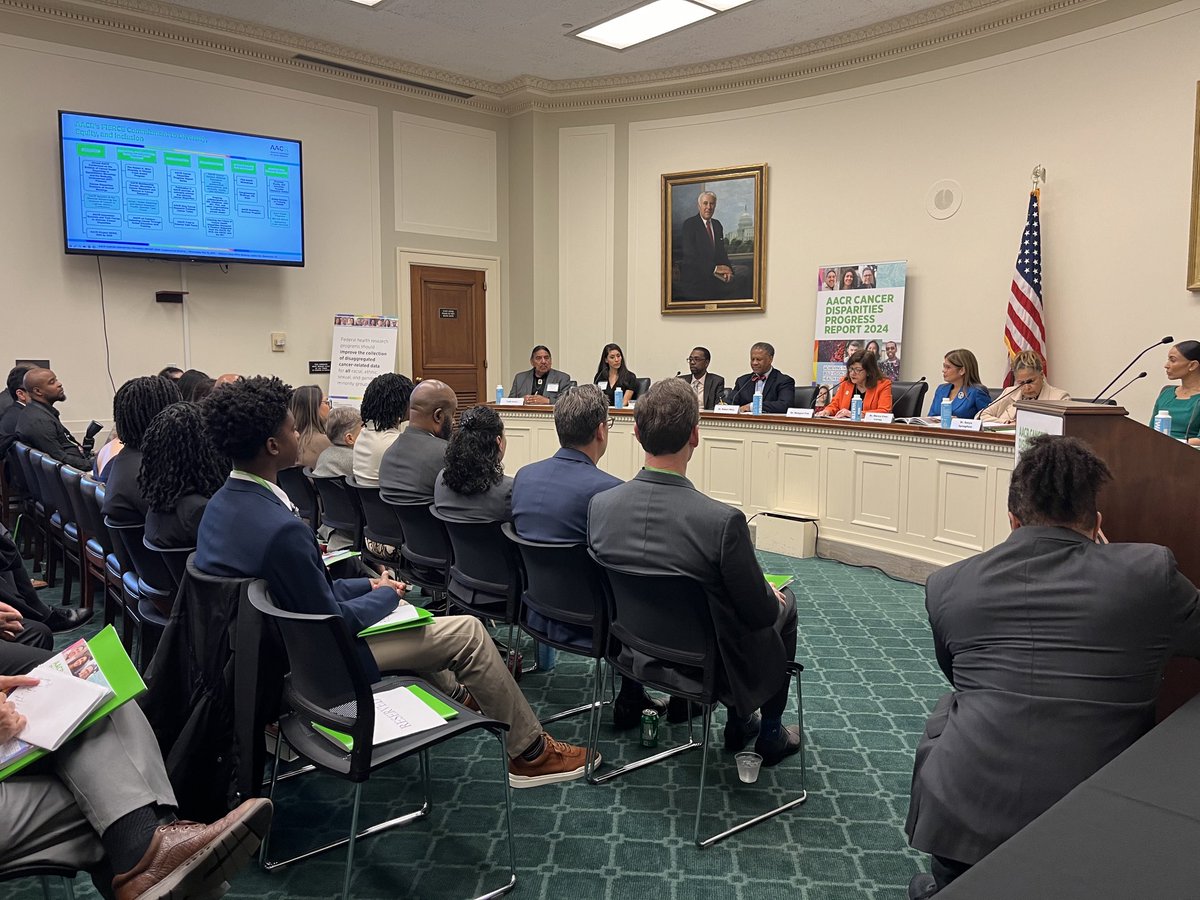 .⁦@AACR_CEO⁩ starts off the Congressional briefing on the ⁦@AACR⁩ Cancer Disparities report by outlining the importance to characterize and understand the barriers to equitable cancer care: take a closer look for yourself here 👉🏻 cancerprogressreport.aacr.org/disparities/