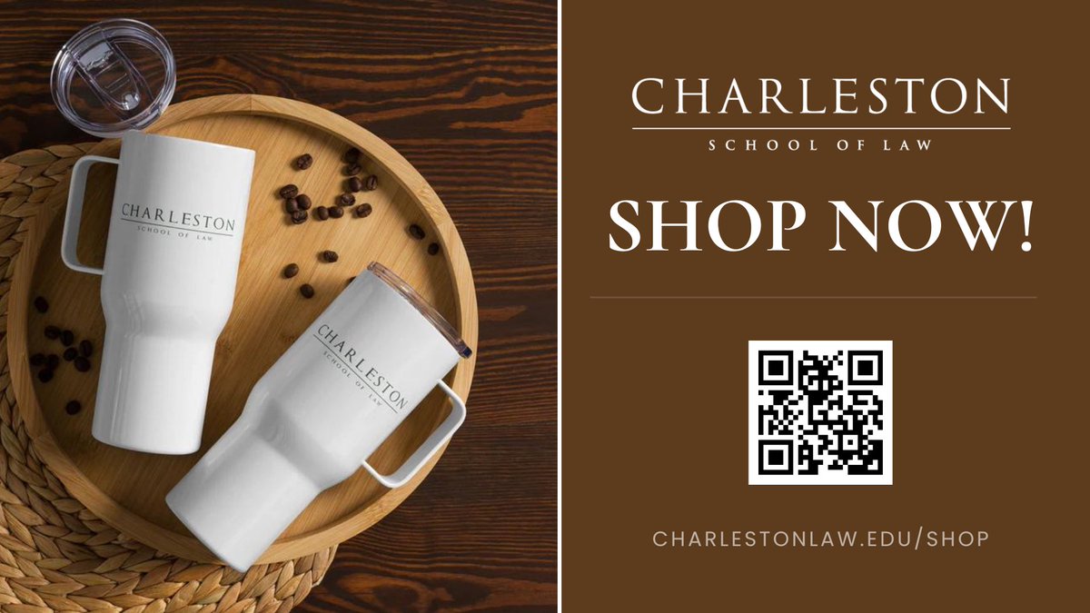 The @Charleston_Law store is now open! Get your tees, tumblers, caps and more exclusively online at: charlestonlaw.edu/shop