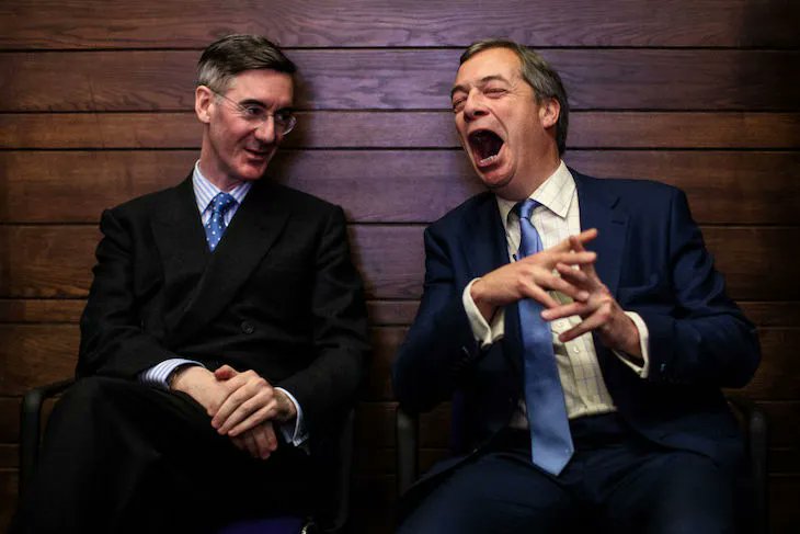 Jacob Rees-Mogg wants to place Nigel Farage in the House of Lords. RT if you want to flush them both down the toilet.