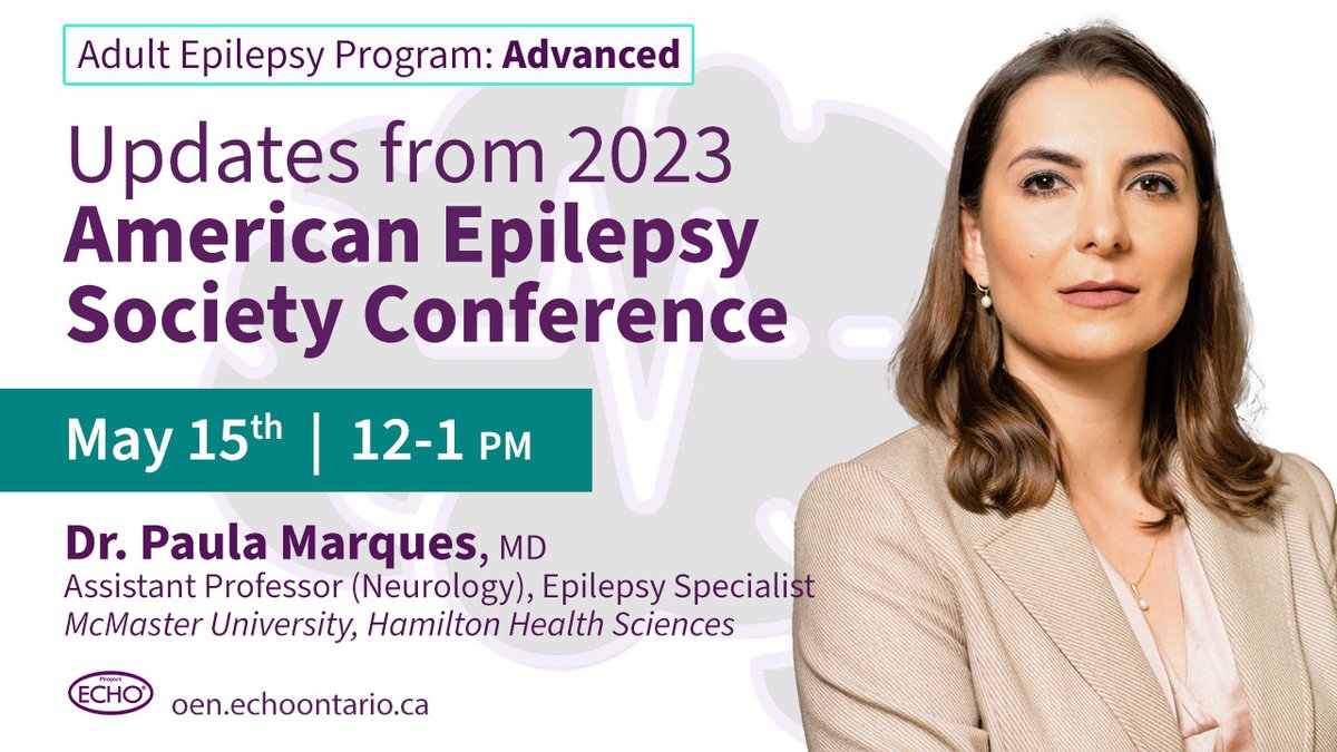 Thank you Dr. @Paulatmarques for a fantastic summary of 'Updates from the 2023 American Epilepsy Society Meeting'! Great final session of @HamHealthSci team's spring series. Learn More | Join upcoming sessions⤵️ oen.echoontario.ca/programs/adult…