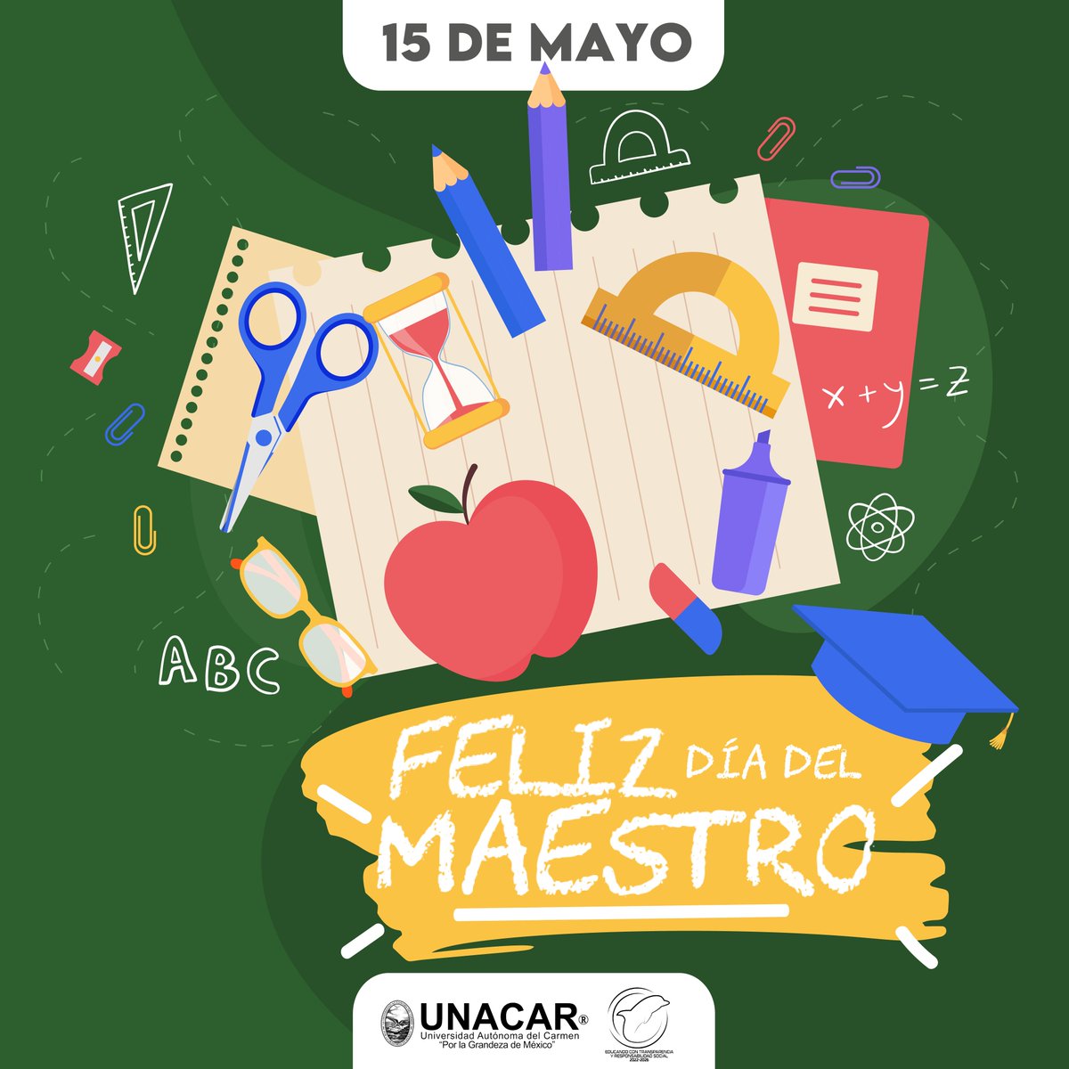 Nuestro reconocimiento todos los maestros universitarios🐬 #PorLaGrandezaDeMéxico #Educando con #Transparencia y #ResponsabilidadSocial #DíaDelMaestro #15DeMayo