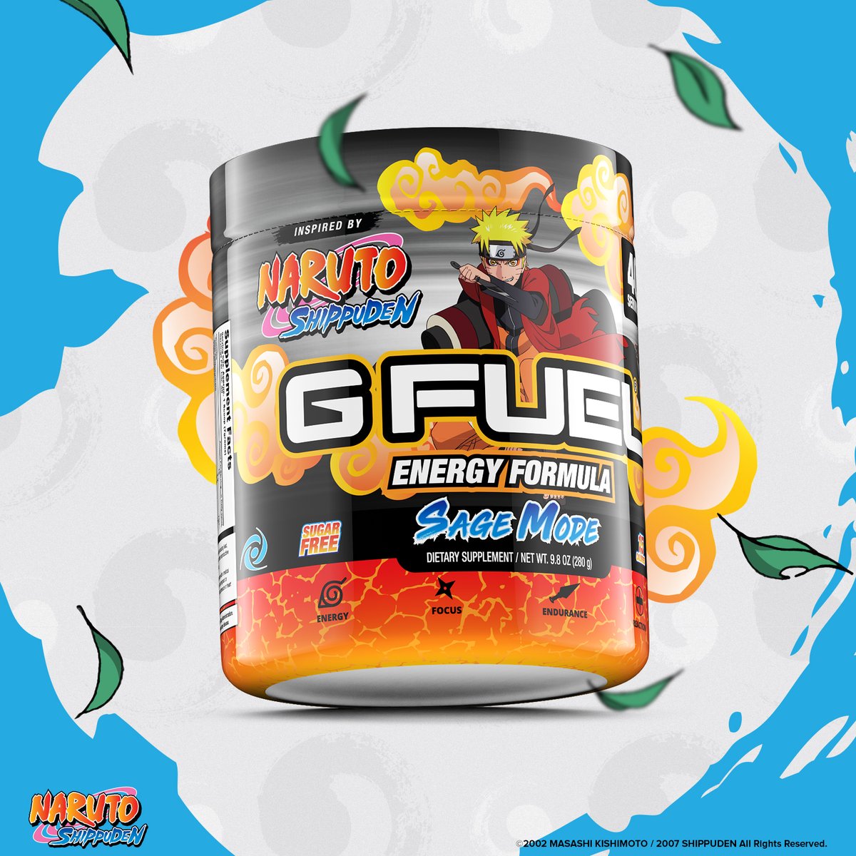 🧡  𝗥𝗧 + 𝗖𝗢𝗠𝗠𝗘𝗡𝗧 'NARUTO' to win a Pomelo White Peach #NARUTO x #GFUEL 'SAGE MODE' Energy Tub!

🥷 2 winners picked tomorrow in honor of #AniMAY!

🛍️ 𝗚𝗘𝗧 𝗬𝗢𝗨𝗥𝗦: GFUEL.com/collections/na…