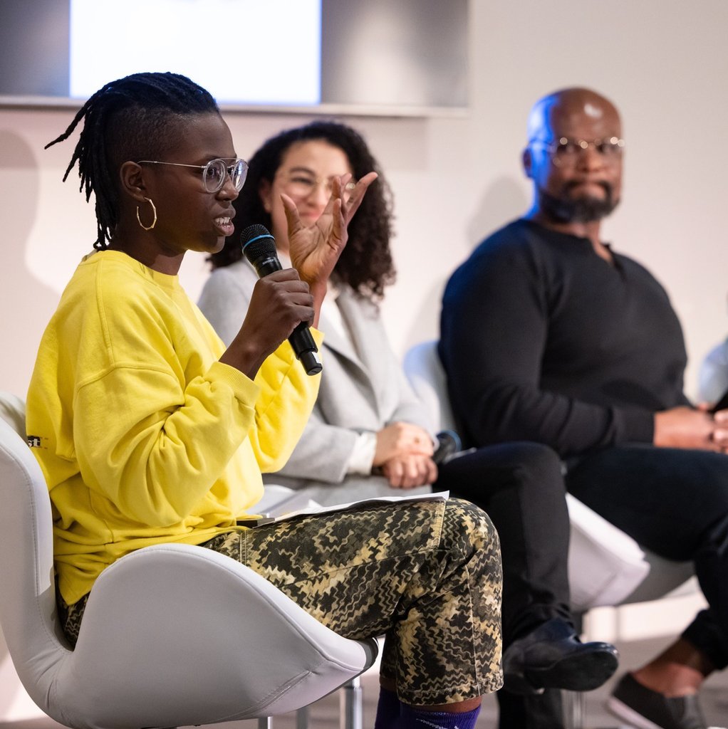 Artistic Directors, Miranda Lash and Ebony G. Patterson sit with Bethany Collins, Ashley Teamer, and Didier William for a preview of new ideas and exciting undertakings by artists involved in the upcoming triennial. ⁠
⁠
Watch: prospectneworleans.org/news-1/dialogu…
⁠