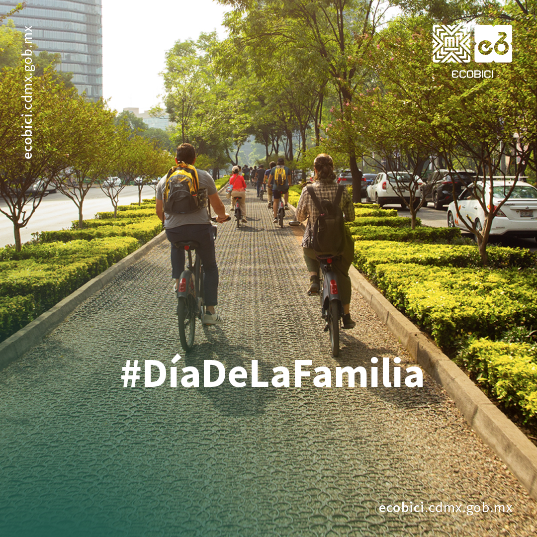 Celebremos la diversión al aire libre. En este #DíaDeLaFamilia exploren la ciudad sobre ruedas. 🚲✨ #ECOBICI #MovilidadSostenible