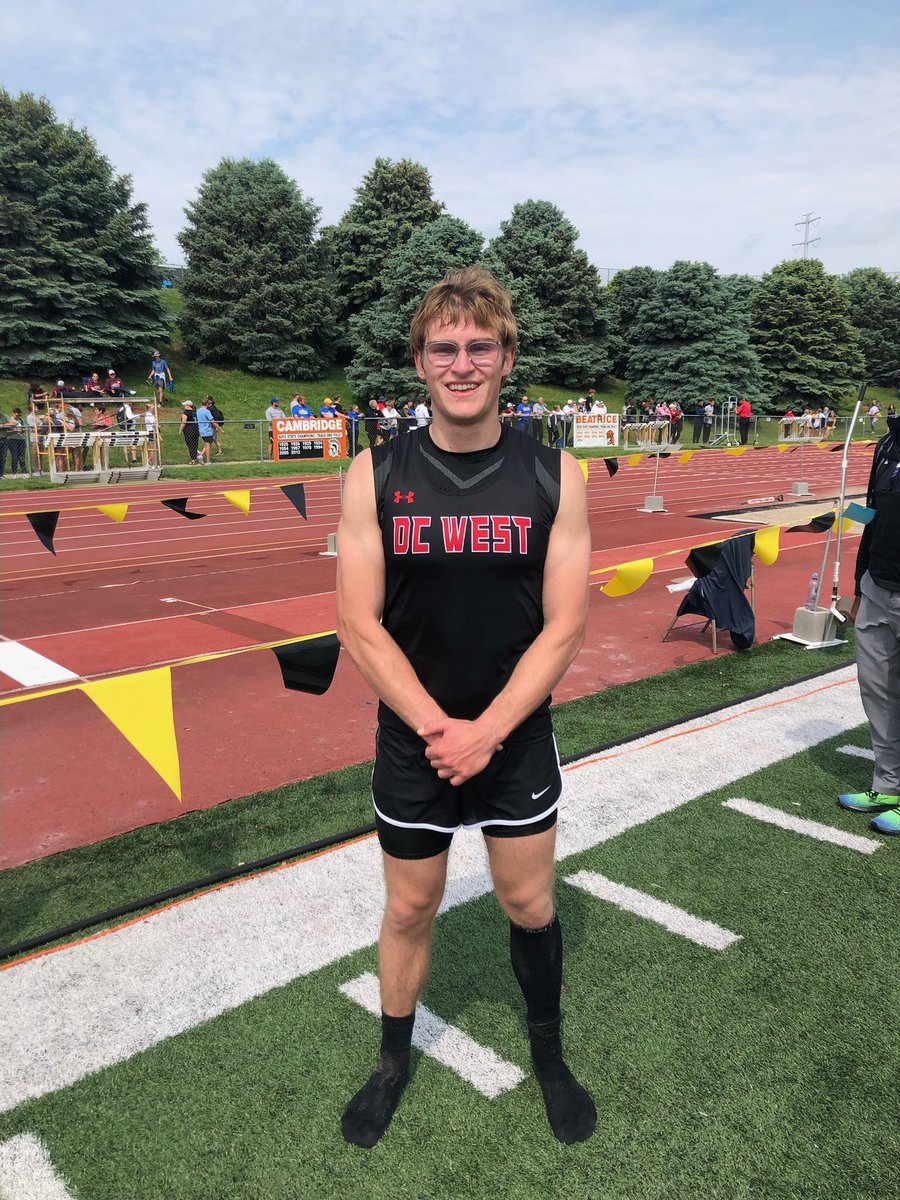 DCWestXCTF's tweet image. Bryce Larsen places 3rd in the Class B Boys Triple Jump! Congratulations Bryce!
