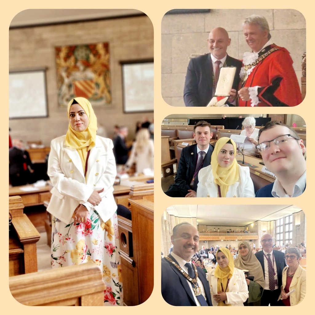 Exciting 1st day at the full council meeting . A historical moment was witnessed. Congratulations, Councillor Paul Andrews, new Lord mayor of the city of Manchester . A proud moment for our city... @bevcraig @patkarney @CllrSuzanne @MajidDarLMC @Esha4MossSide @UKLabour @McrLabour