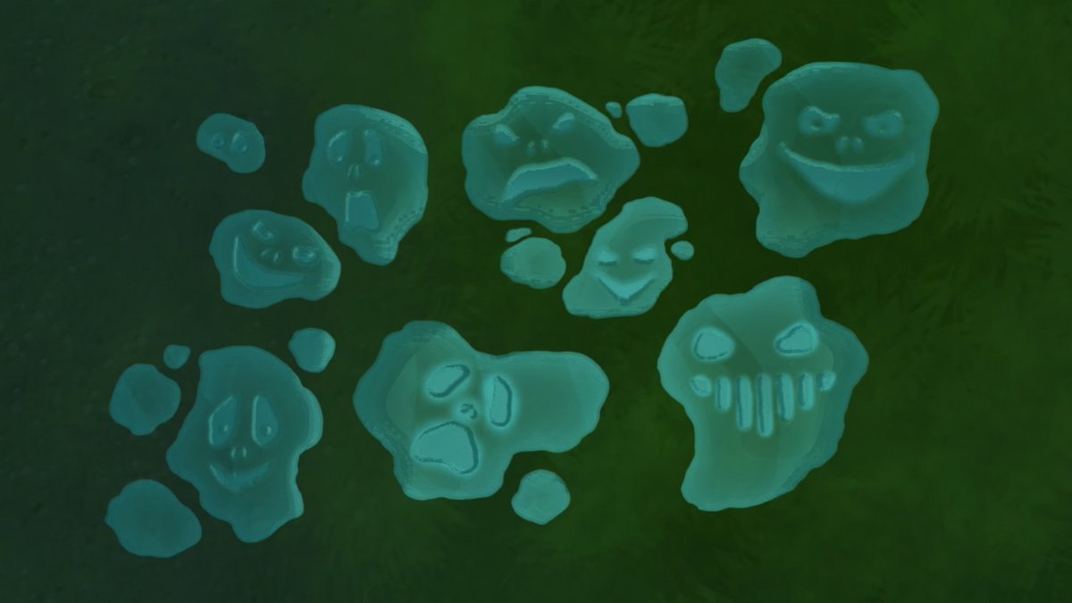 In the debug section for @TheSims 4 Paranormal Stuff you can these spooky puddles with faces 👀