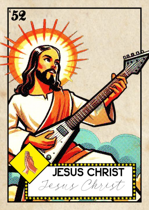 Art of the Day: 'Jesus Christ Rockstar Trading Card'. Buy at: ArtPal.com/MPrints?i=2923…