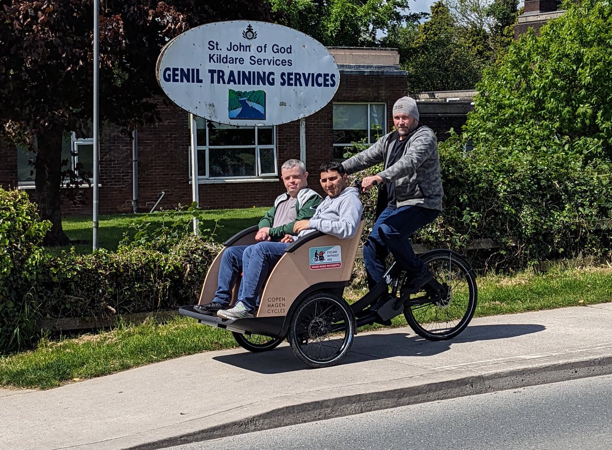 Maynooth Cycling Campaign & Genil Training - working together to provide Cycling Without Age in Kildare. For People With Limited Mobility, if you would like a FREE TRISHAW Ride, email maynoothcycling@gmail.com . @age_cycling