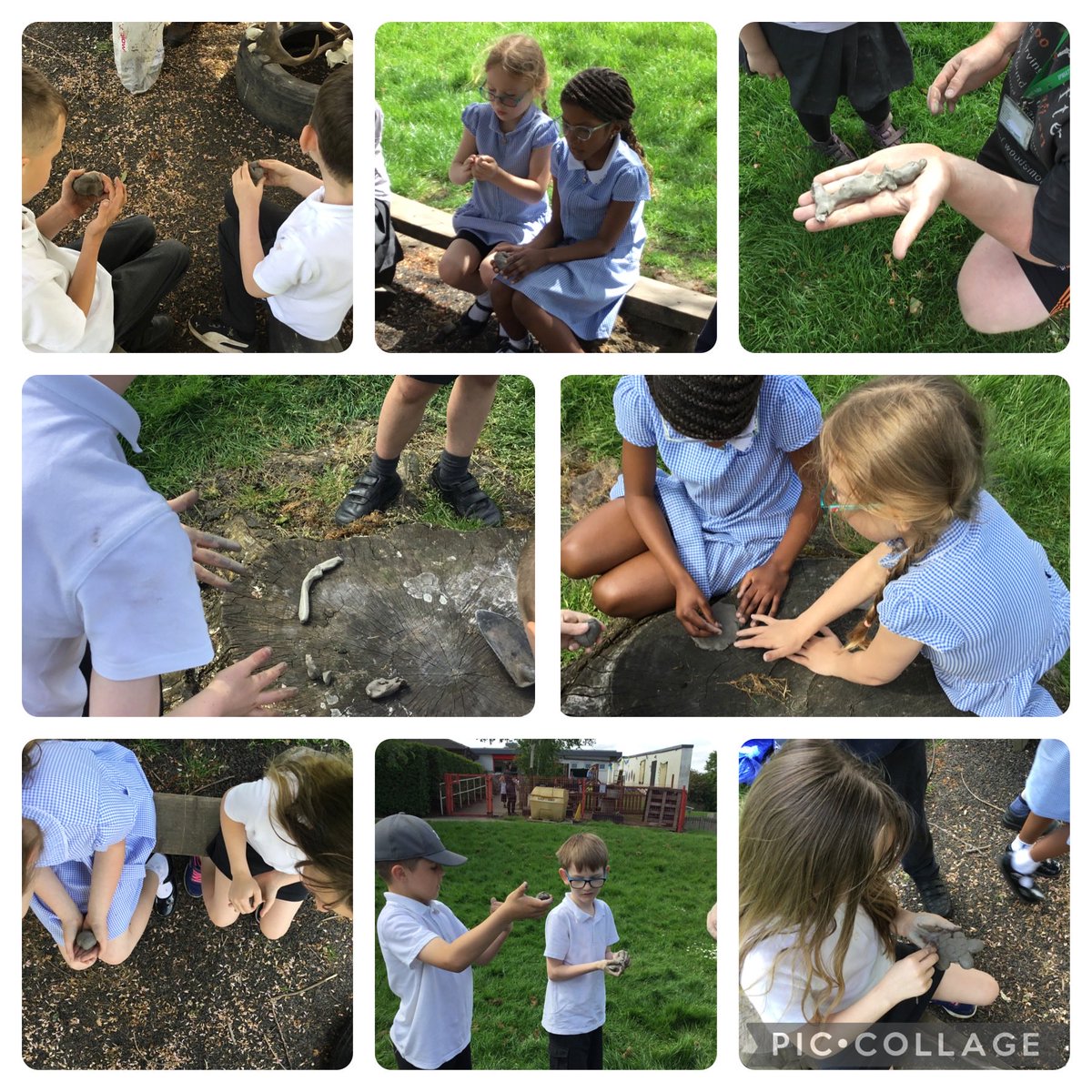In forest school this week, we identified different animal skulls. They had the opportunity to make their own animals out of clay. Year 3 really enjoyed this lesson and created some fantastic clay animals. #yr3TPA ⁦⁦⁦@EliteForestSch⁩