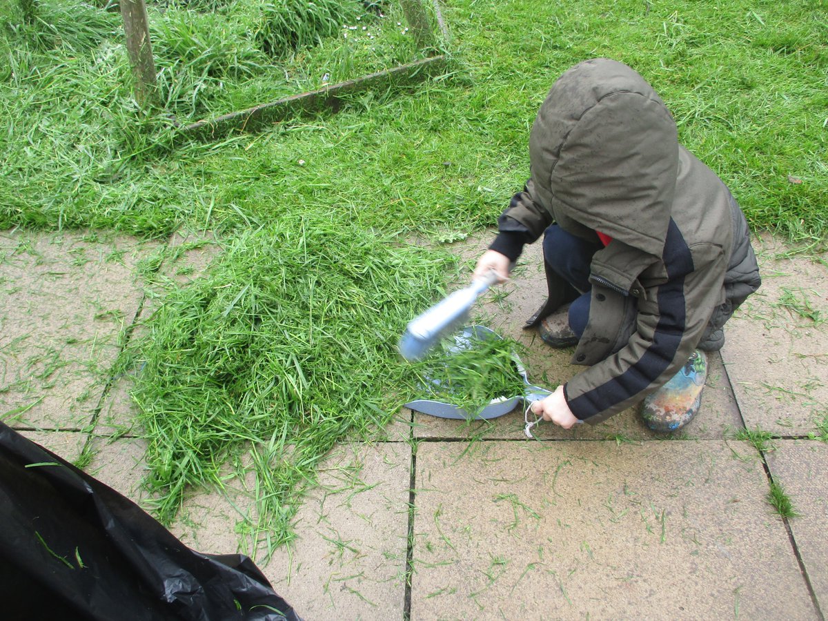 We have been looking after our playground! When Reception came out to play, they noticed the grass had been cut. They got some rakes, spades and dustpans and tidied up all the grass. Wow! Teamwork makes the dreamwork #mentalhealthweek #physicaldevelopment