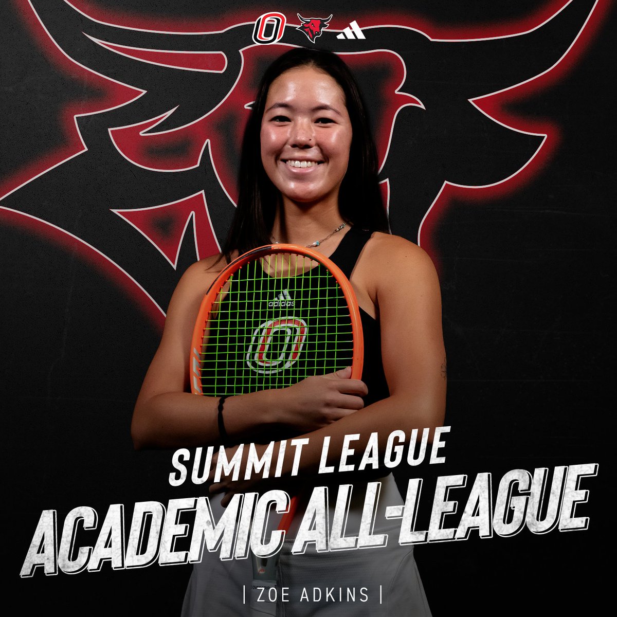 Success on and off the court!

Help us congratulate Zoe Adkins on making the 
@TheSummitLeague Academic All-League Team!!

📰 tinyurl.com/28kh4mkv

#OmahaWTEN
