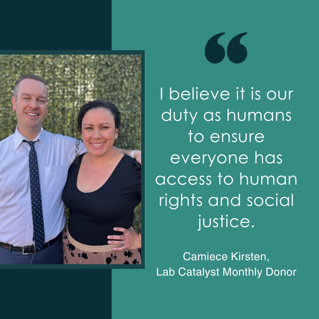 lab2cht's tweet image. Years ago, Camiece became a #LabCatalyst monthly donor. We asked her why she gives, and she said, “I believe in LCHT’s mission, and I believe that mission is worth supporting all year long.” Join Camiece! Pledge your monthly support: combathumantrafficking.org/how-to-help/la… #EndHumanTrafficking